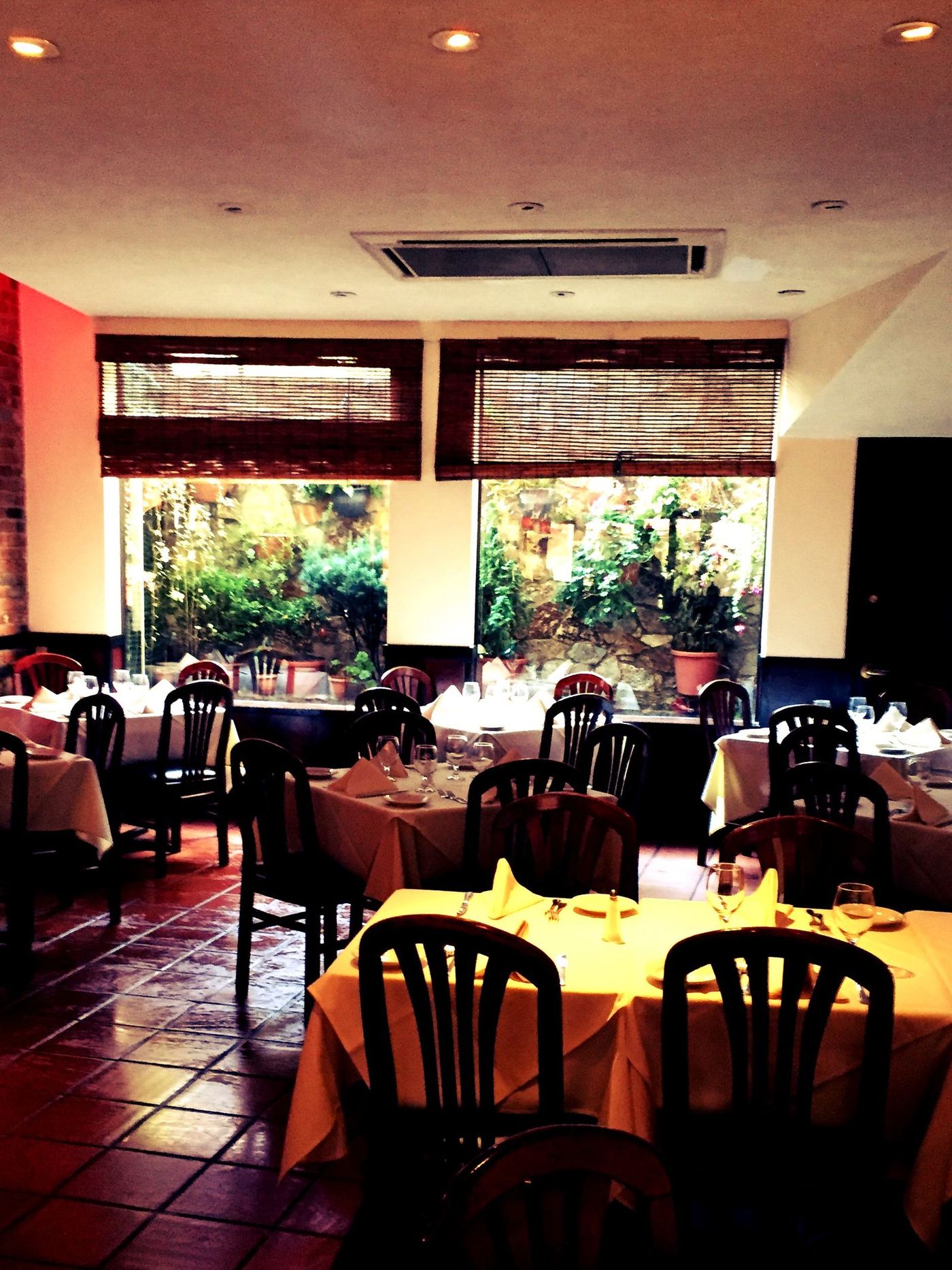 Sofia's dining room with garden windows